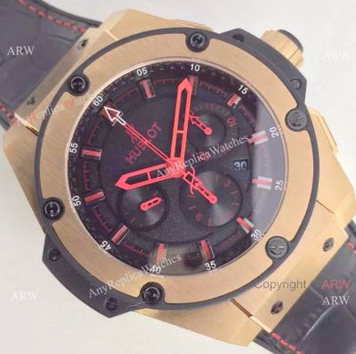 Swiss Grade Hublot F1 King Power Rose gold Red Chrono Replica Watch